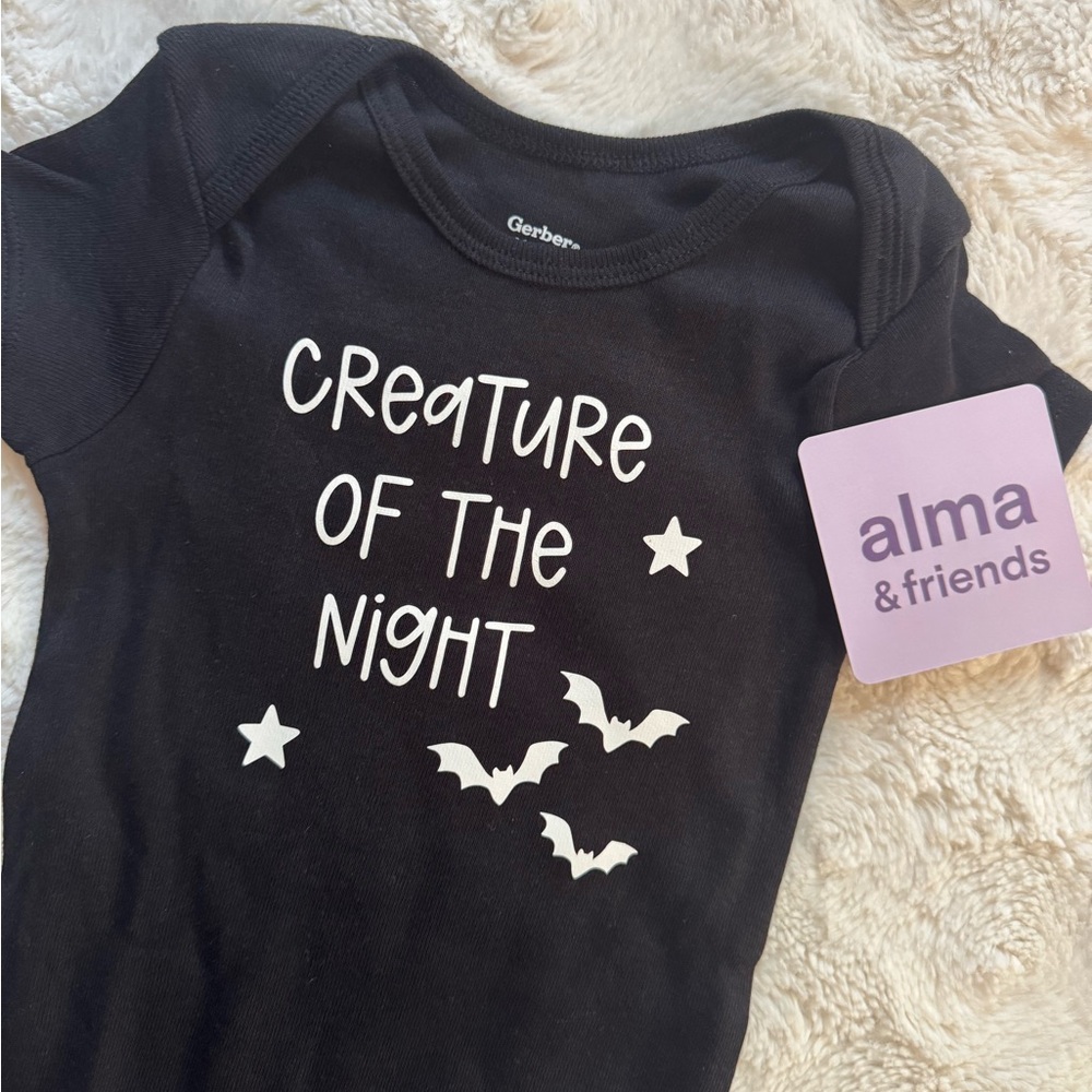 Black Halloween onesie for baby black size 3-6 months new fun onesie unisex